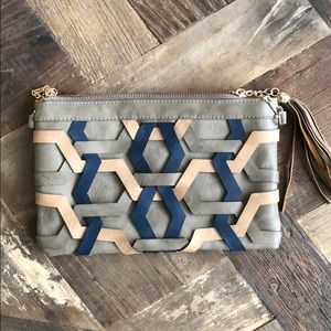 Geometric convertible clutch/crossbody